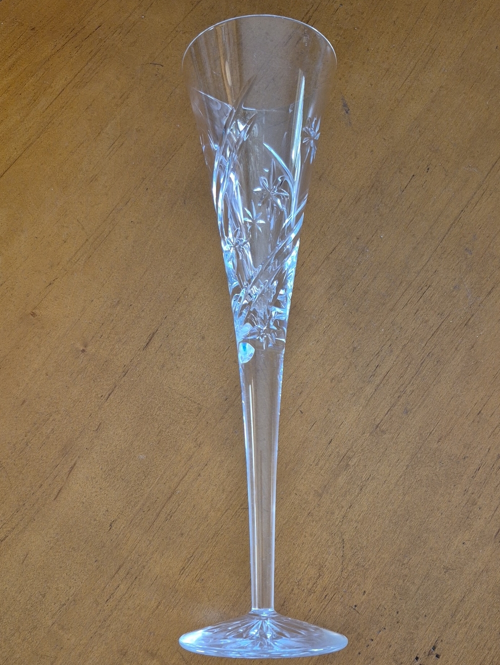 Waterford Crystal Wishes Believe Etched Champagne Flute - Clear
